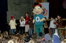Ollie with Glamorgan students