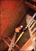 Underground gas pipes