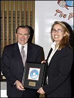 Dr Kemp  presented with sponsor award for Environment Australia