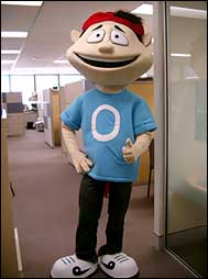 Ollie getting ready for an event at the Sustainable Energy Development Office