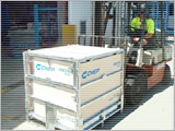 Bulk container on pallet