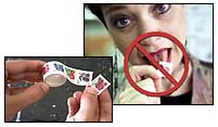 "Gum free" pressure sensitive adhesive