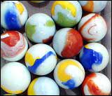 Marbles made from recycled glass