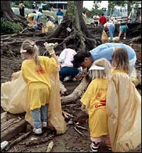 9,957 volunteers - including scouts, school students and residents - participated in the cleanup