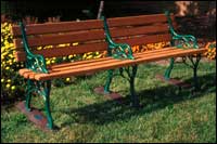 Recycled plastic bench