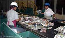 Recycling waste by hand