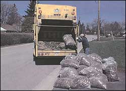Truck with sanitary landfill