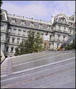 Roof with solar panels
