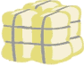 Clothes in bales