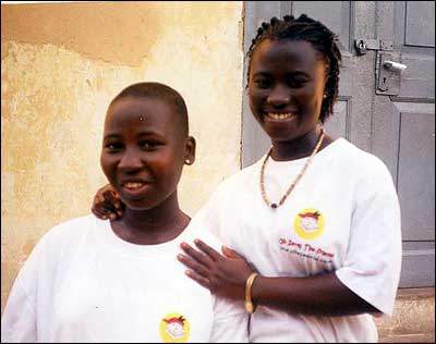 Matilda with one of the students of Additrom School, Ghana 