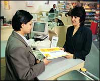 Postal shop counter