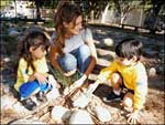 Suzie Wilks with two kids