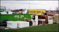Appliances collected for recycling