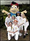 Ollie and kids at Australian launch