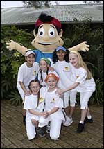 Ollie and kids at the launch